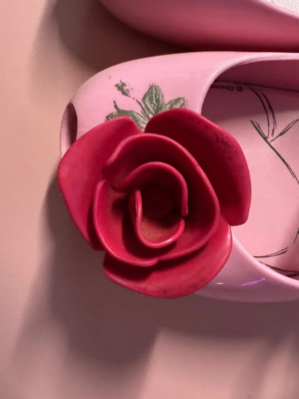 Mini Melissa x Disney Beauty and the Beast Belle Rose Flats